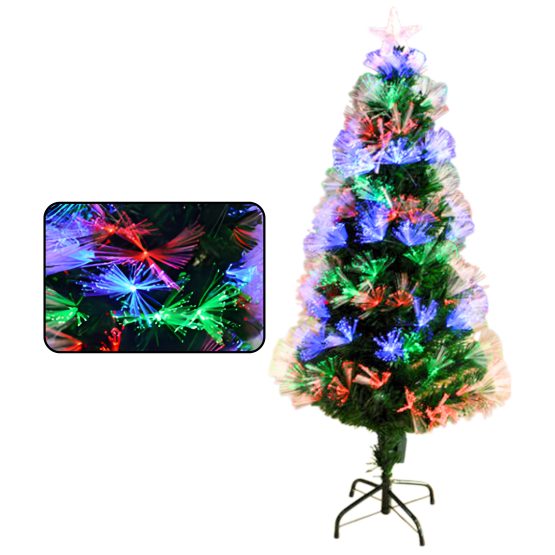 Arbol navideño con luces y puntero 120cm
