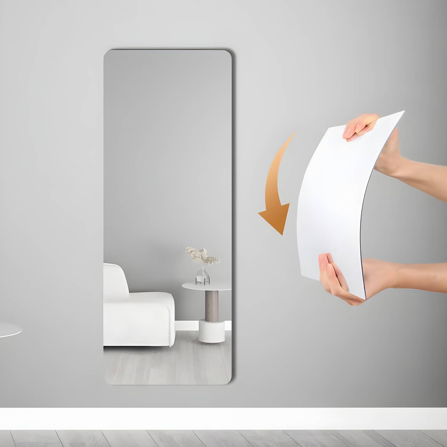 Espejo acrilico adhesivo flexible 40×120 cm