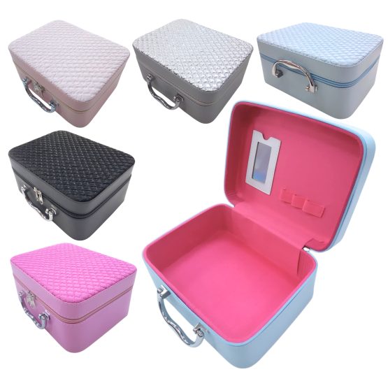 Neceser rigido texturado grande 24.5×11.5×19 cm