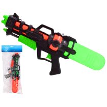 Pistola de agua azul con verde/naranja 18×41.5×9 cm