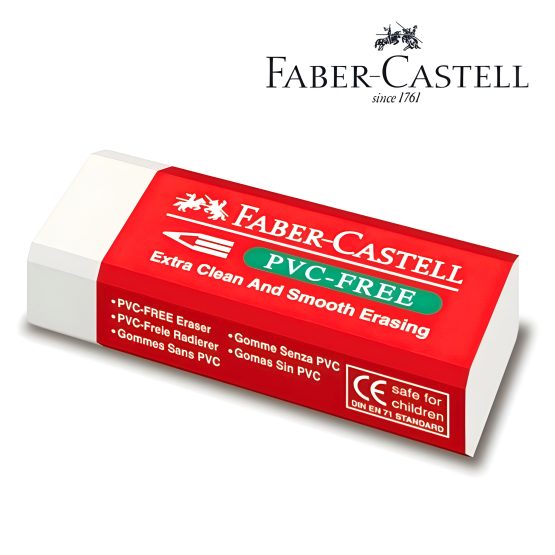 Goma de borrar faber pvc-free chica