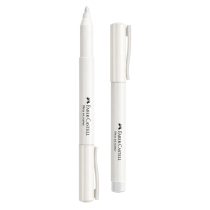 Marcador faber permanente blanco