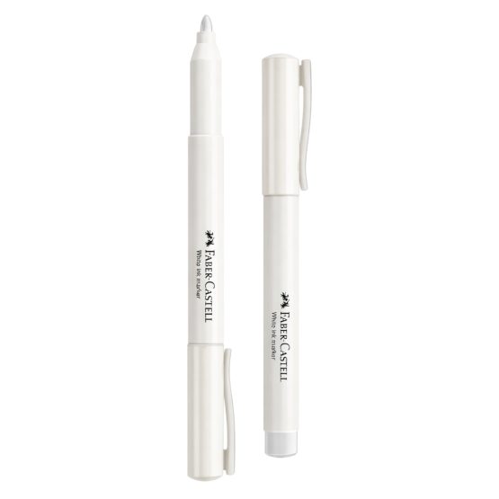 Marcador faber permanente blanco