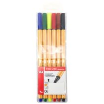 Marcador fino x6 en pvc