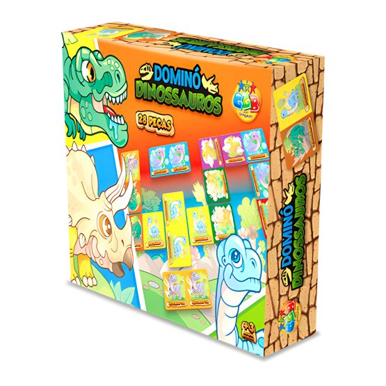 Juego de mesa domino dinosaurio 25x20x5 cm