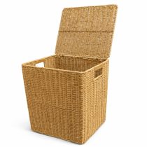 Organizador ratan con tapa grande 36x33x40 cm