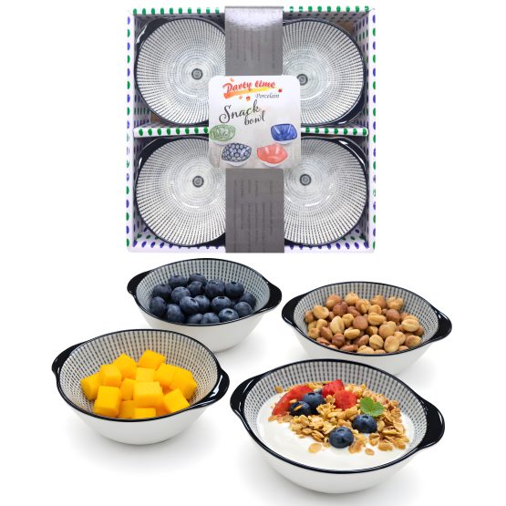 Compotera ceramica diseños x4 21x21x4.5 cm