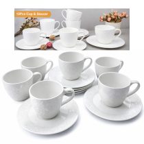 Juego de 6 tazas con platillos