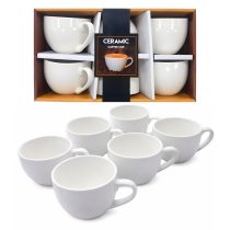 Juego de 6 tazas ceramica blancas
