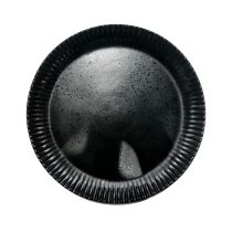 Plato llano ceramica negro 26.5 cm