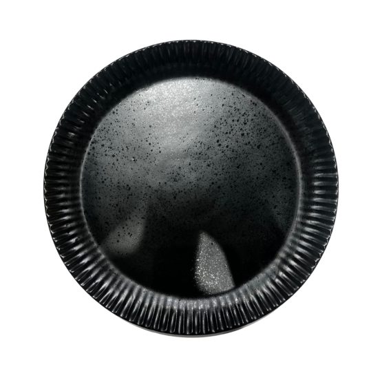 Plato llano ceramica negro 26.5 cm