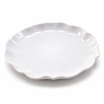Plato llano blanco bordes ondulados 26.5cm
