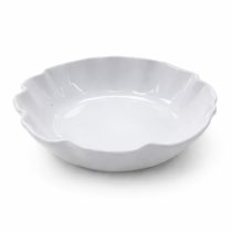 Bowl de ceramica blanco borde ondulado 15×5 cm