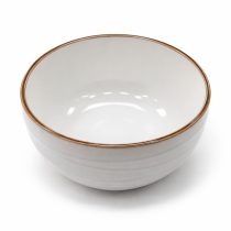 Bowl ceramica blanco estilo anillos 14.5×7 cm