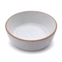 Bowl ceramica blanco borde beige 15cm