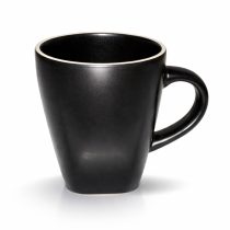 Taza ceramica negra 300ml
