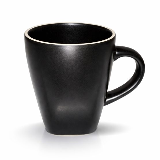 Taza ceramica negra 300ml