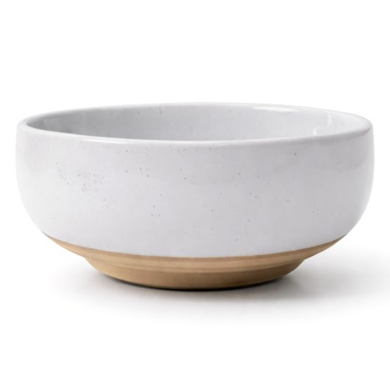 Bowl ceramica 15×6 cm blanco y beige