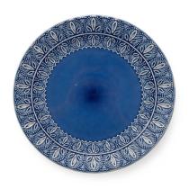 Plato llano ceramica borde decorativo 26.5 cm
