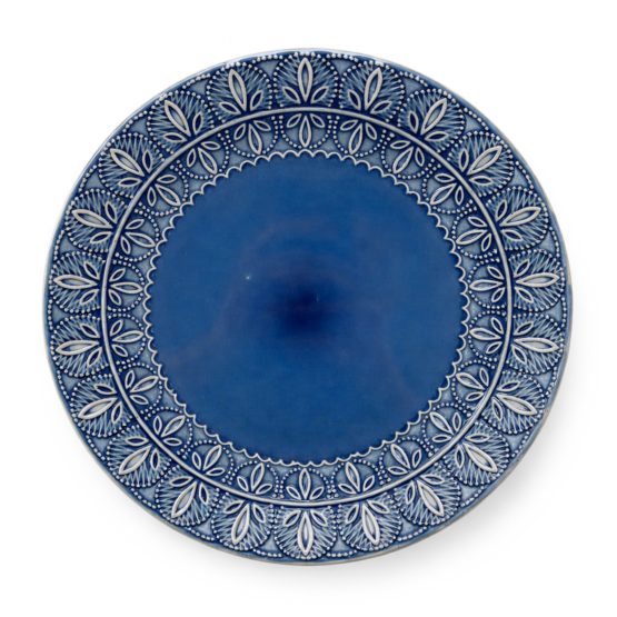 Plato llano ceramica borde decorativo 26.5 cm