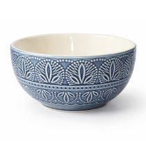 Bowl ceramica diseño decorativo azul 15×6 cm