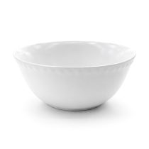 Bowl ceramica blanco borde texturado 14.5×6.5 cm