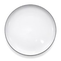 Plato llano ceramica blanco con gris 26.5 cm