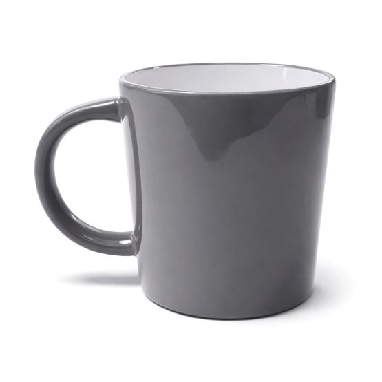 Taza ceramica gris 350ml