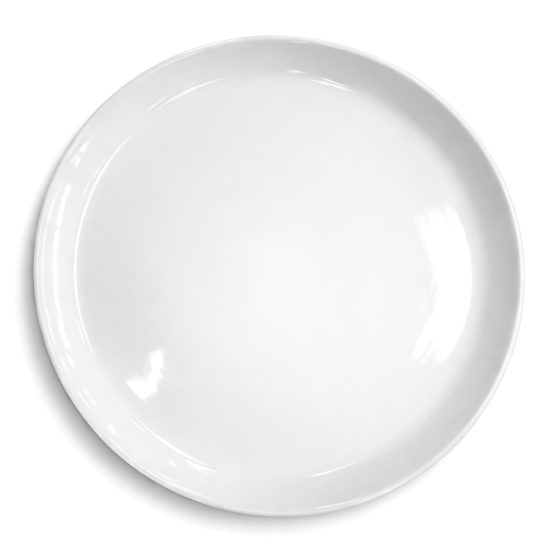 Plato llano ceramica blanco liso 26.5cm