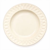 Plato hondo borde textura detalle dorado 20.2cm