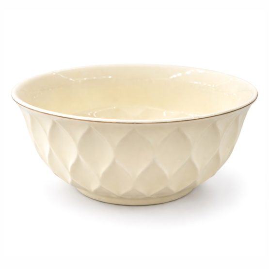 Bowl textura rombos borde dorado 17.7cm