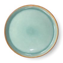 Plato llano ceramica verde agua 26.5cm
