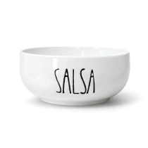 Bowl ceramica blanca diseño salsa 15.5cm