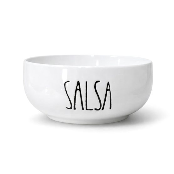 Bowl ceramica blanca diseño salsa 15.5cm