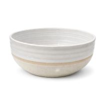 Bowl ceramica color blanco y arena 14cm