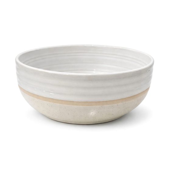 Bowl ceramica color blanco y arena 14cm
