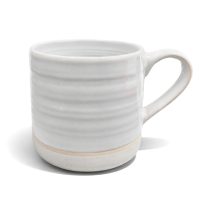 Taza ceramica color blanco y arena 350ml