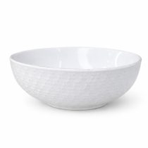 Bowl ceramica blanco relieve cruces 19.5cm