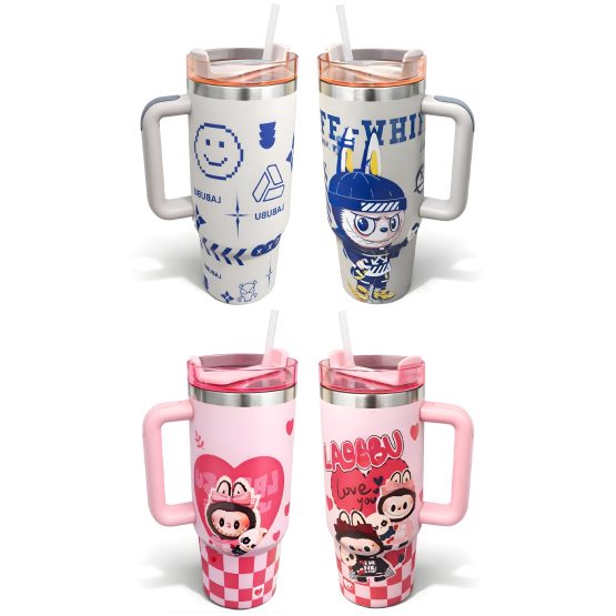 Vaso termico labubu con sorbito 1200ml