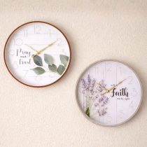 Reloj de pared 30cm diseño hojas