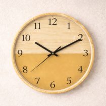 Reloj de pared 30cm estilo madera bicolor