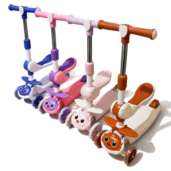 Monopatin cangrejo con asiento y luces