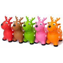 Saltarin inflable reno con lunares