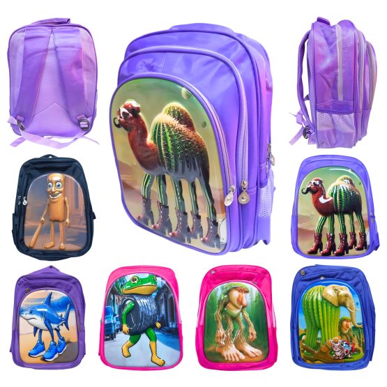 Mochila brainrot tres cierres 40×30 cm