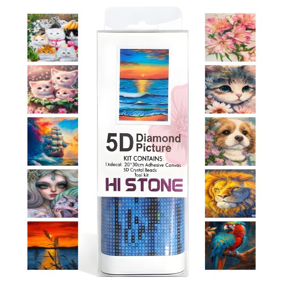 Diamantes para decorar lamina 20×30 cm paisajes/mascotas