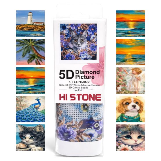 Diamantes para decorar lamina 20×20 cm paisajes/animalitos