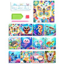 Diamantes para decorar lamina 30×30 cm animalitos