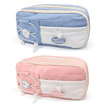 Cartuchera 2 cierres detalle perrito 23x11x9 cm