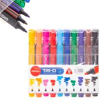 Marcadores omega tri-o x 10 colores