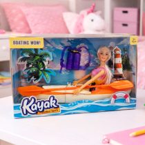 Muñeca con kayak y accesorios 30x19x8 cm